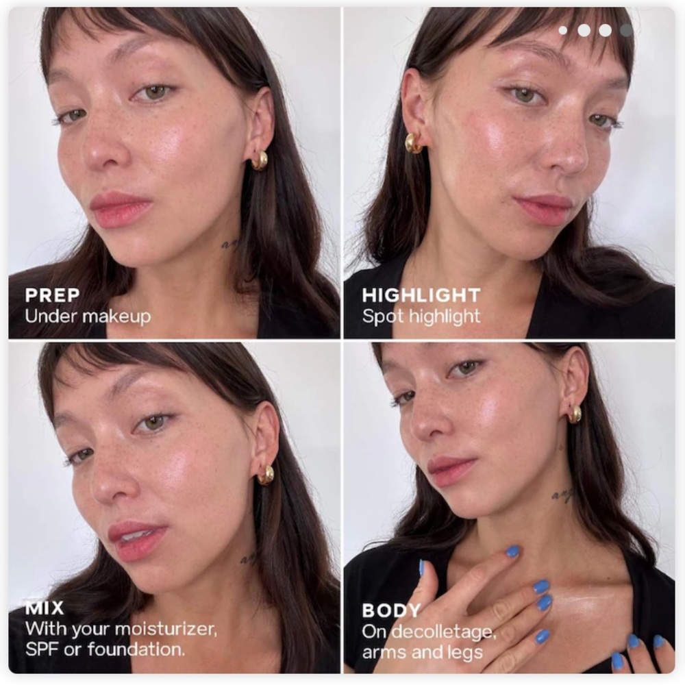 โฌ๏ธ๐๐บ๐ธ๐NWOB SAIE |MINI| Glowy Super Gel Dewy WarmGlow Soft warm Gold Highlighter* - Picture 10 of 16